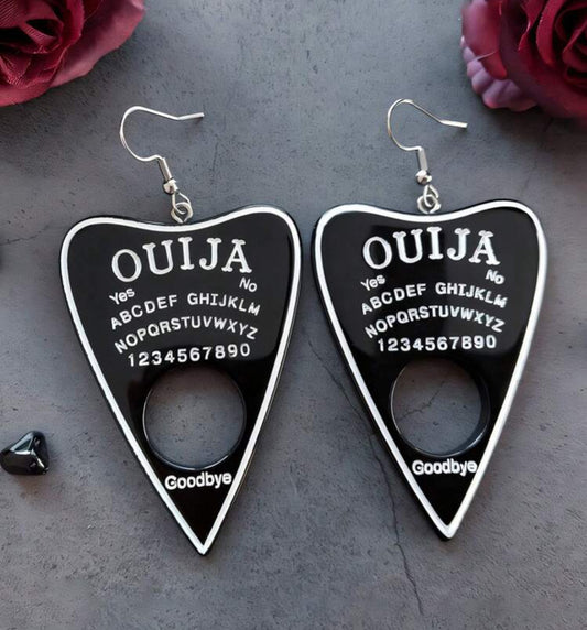 1 Pair Ouija Board Dangling Drop Earrings, With Alphabet Design