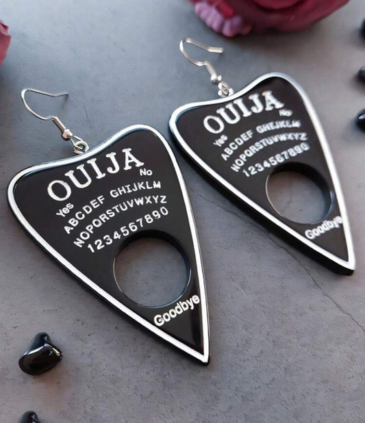 1 Pair Ouija Board Dangling Drop Earrings, With Alphabet Design